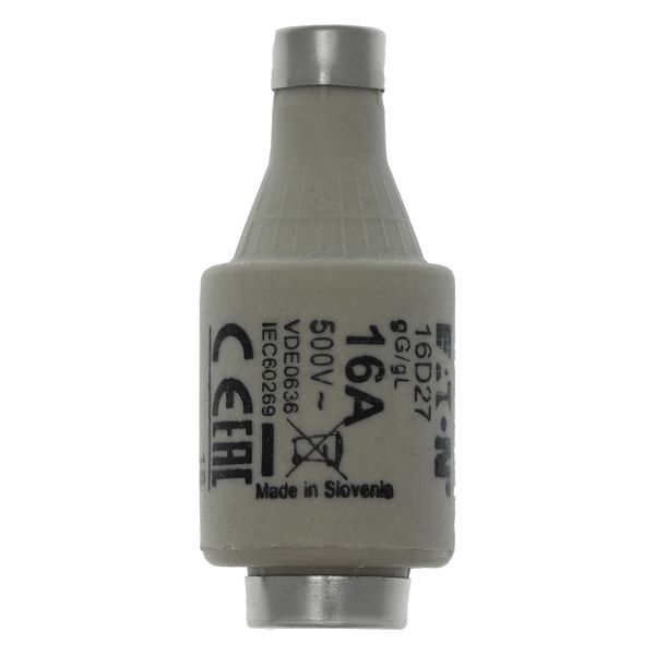 Fuse-link, LV, 16 A, AC 500 V, D2, gL/gG, IEC, time-delay image 9