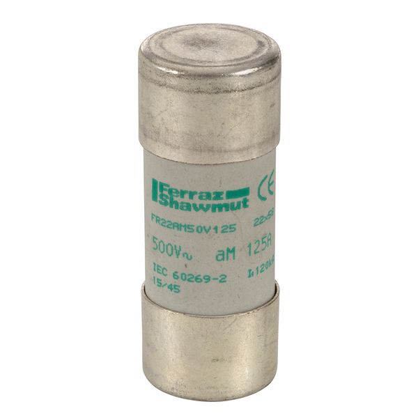 Cylindrical fuse-link aM 22x58 IEC 500VAC 125A image 1