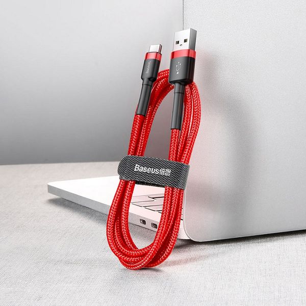 Cable USB A plug - USB C plug 0.5m QC3.0 red+red BASEUS image 2