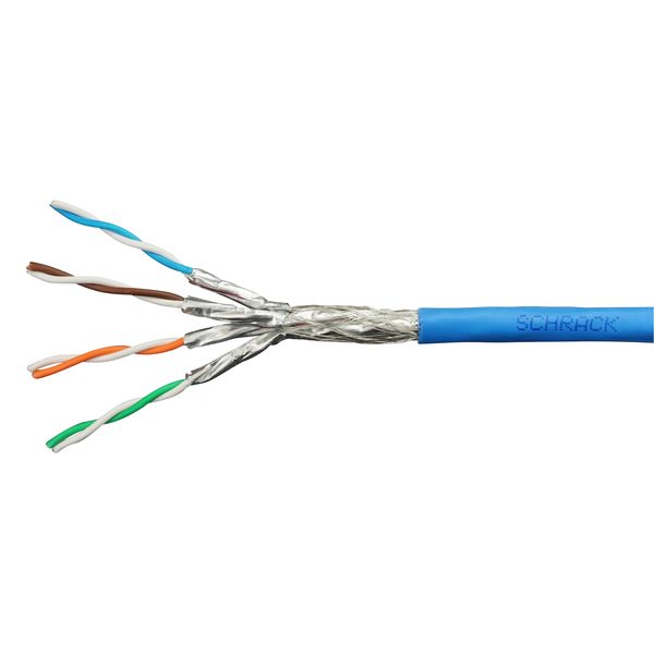 S/FTP Cable Cat.7, 4x2xAWG23/1, 1.000Mhz, LS0H, Dca 40% blue image 1