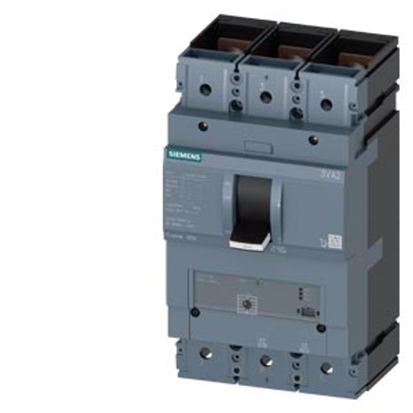 circuit breaker 3VA2 IEC Frame 400 breaking capacity class C Icu=110 kA @ 415 V 3-pole, starter protection ETU310M, I, In=250 A without overload protection short-circuit protection Ii=3...15 x In nut keeper kit  3VA2325-7MS32-0LL0 image 1