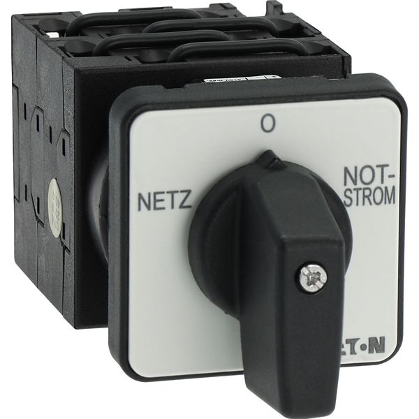 Changeoverswitches, T0, 20 A, flush mounting, 4 contact unit(s), Contacts: 8, 45 °, maintained, With 0 (Off) position, Netz-0-Notstrom, Design number image 33