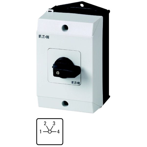 Step switches, T0, 20 A, surface mounting, 2 contact unit(s), Contacts: 4, 60 °, maintained, Without 0 (Off) position, 1-4, Design number 8231 image 1