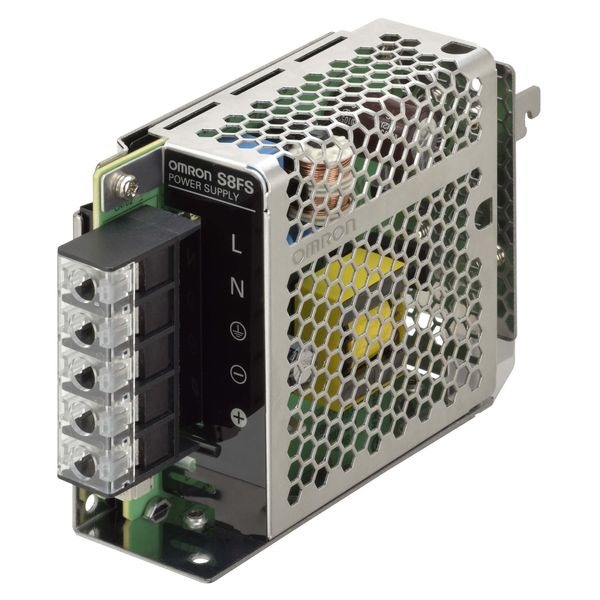 Power supply, 30 W, 100 to 240 VAC input, 12 VDC, 3 A output, DIN rail image 1