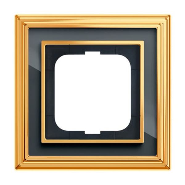 1722-835 Cover Frame Busch-dynasty® polished brass anthracite image 3