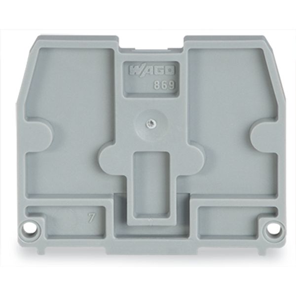End plate for terminal blocks with snap-in mounting foot 2.5 mm thick image 4