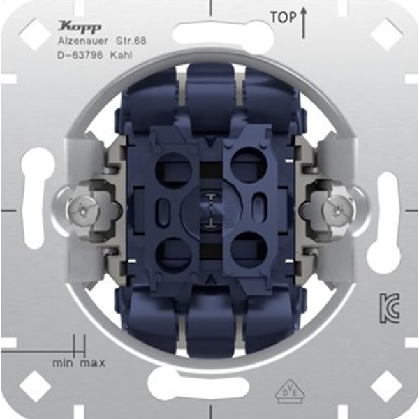 venetian switch, Single-pole switch, Rocker, Flush-mounted (stucco), 250V, 10A, Aluminium, RAL9006 image 1