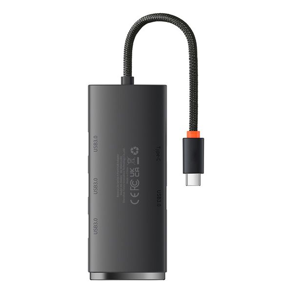Hub USB-C 4xUSB 3.0 Ports 25cm, Black image 3