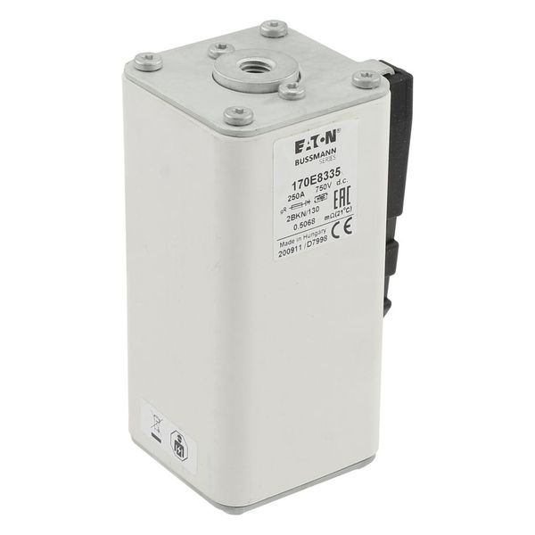 Fuse-link, high speed, 250 A, DC 750 V, size 2, 59 x 77 x 130 mm, gR, IEC, with indicator, flush mounting image 13