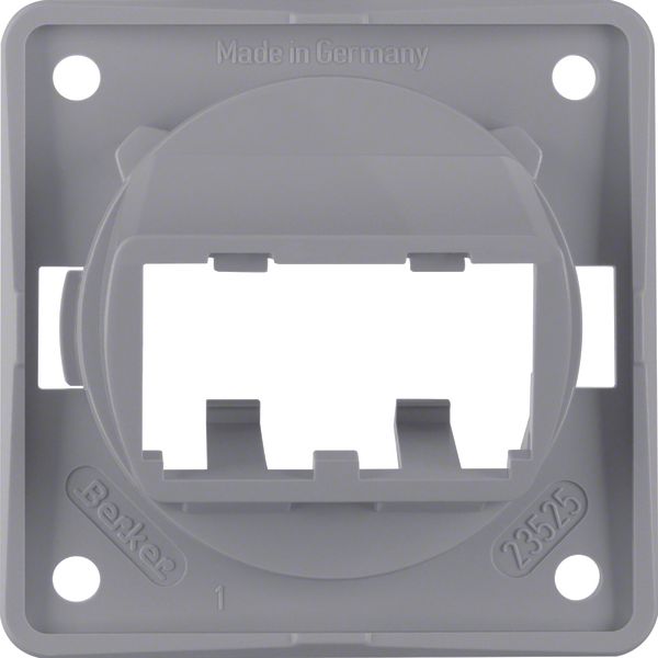 Integro Insert- Supporting Plate for 2 Mini-Com Modules Grey Glossy image 1
