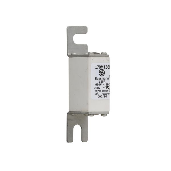 Fuse-link, high speed, 125 A, AC 690 V, DIN 000, 21 x 40 x 100 mm, aR, DIN, IEC, single indicator image 13