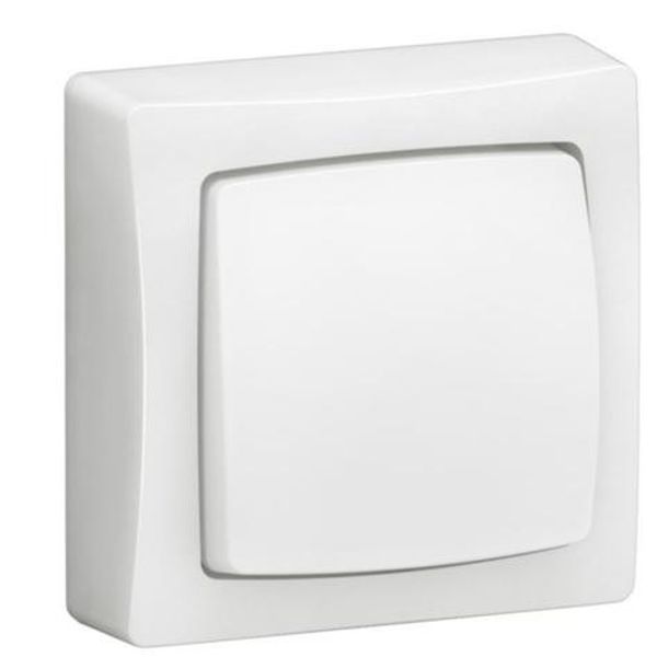 086003L 10AX bipolar switch Switchgear Surface mounted complete with automatic terminals - white image 1