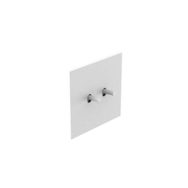 Art d'Arnould - 2 gang push-button 10 A-250V Epure toggle type - Satin White image 1