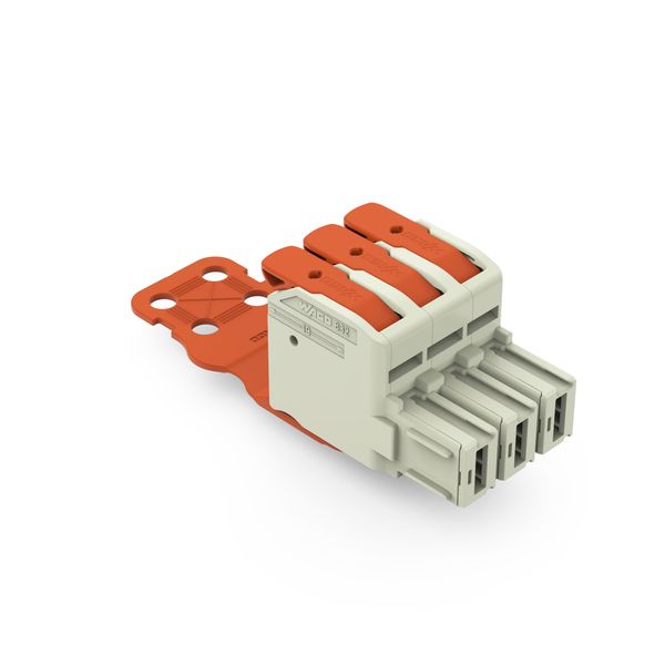 832-1103/343-000 1-conductor female connector; lever; Push-in CAGE CLAMP® image 1