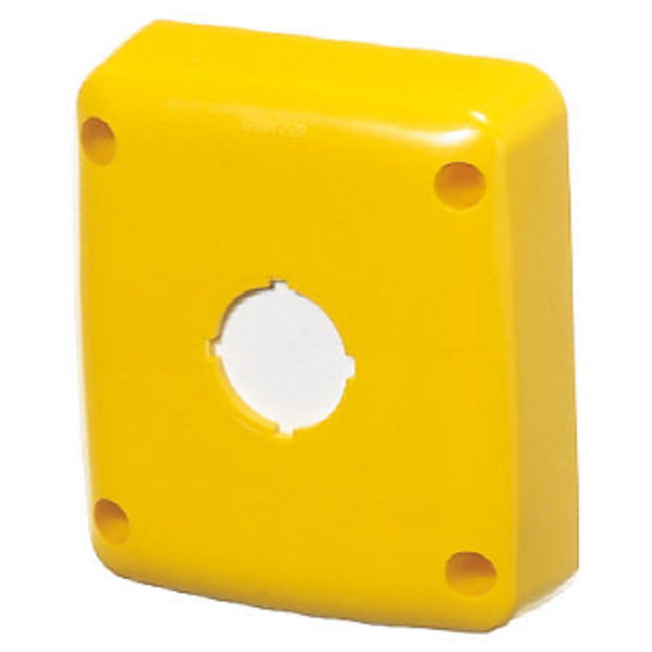 WATERTIGHT COVER FOR 1 PUSH-BUTTON/SIGNALLER - 85X75 MM - SUITABLE FOR BUTTON - YELLOW image 1