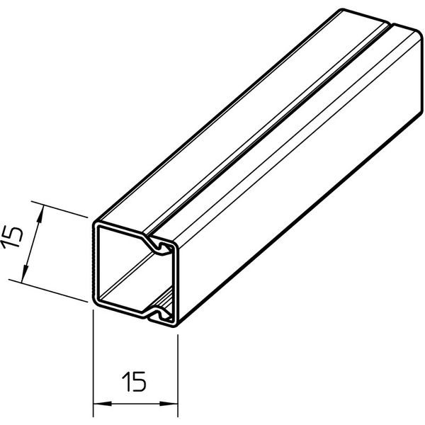 WDK15015RW Wall trunking system with base perforation 15x15x2000 image 2