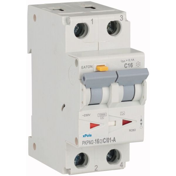 RCD/MCB combination, 16 A, 100 mA, MCB trip characteristic: C, 2p, RCD trip characteristic: A image 4