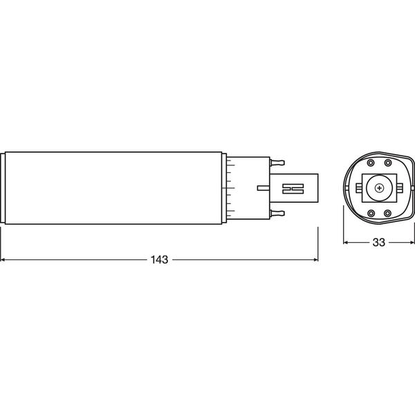 OSRAM DULUX LED D/E HF & AC MAINS 6W 840 G24Q-1 image 15