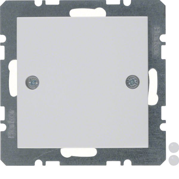 Blind plug centre plate, screw-on, S.1/B.3/B.7, p. white glossy image 1
