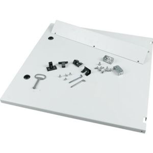 Door for fixed compartment for motor control center, below, ventilated, H=600mm, IP31, grey image 2
