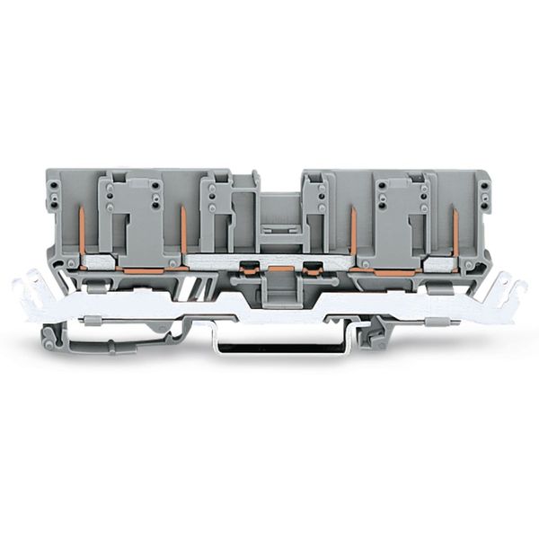 4-pin carrier terminal block with shield contact for DIN-rail 35 x 15 image 1
