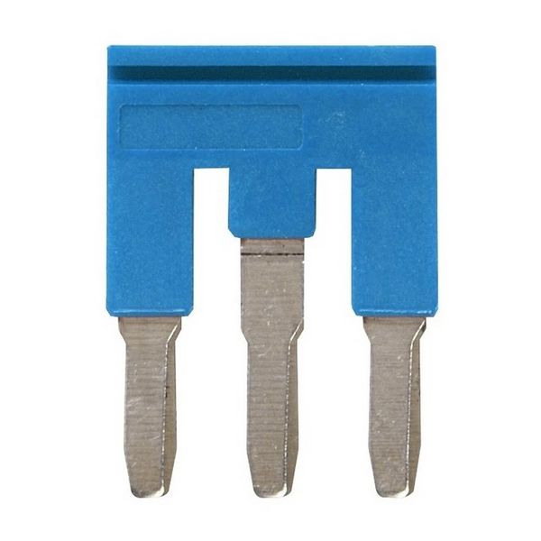 Short bar for terminal blocks 4 mm² push-in plus models, 3 poles, blue image 3
