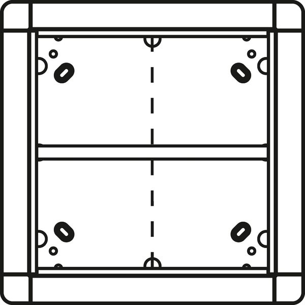 Flush-mounted frame 4 module places square, white image 1