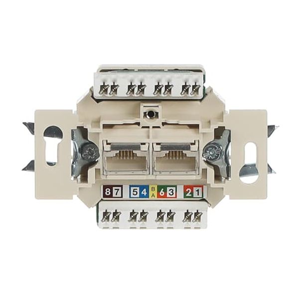 0220/12-507-101 Flush Mounted Inserts Cat 6 2x RJ45 8(8) 2gang image 2