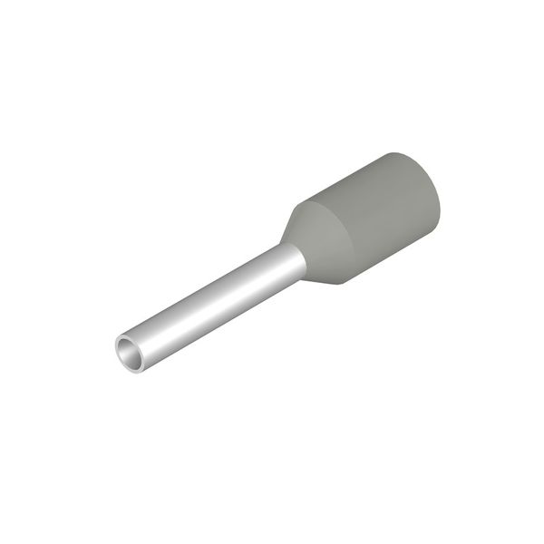 Wire-end ferrule, insulated, 10 mm, 8 mm, grey image 1