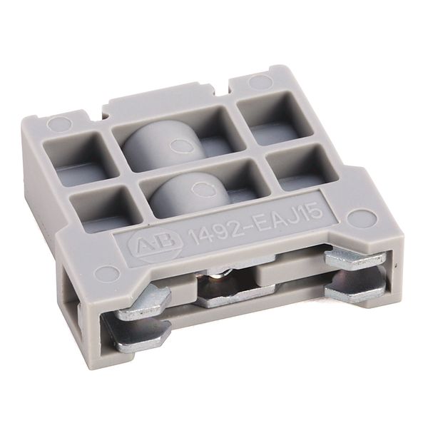 End Anchor, for Mini Duty Din Rail, 8 x 27 x 27mm (0.31 x 1.06 x 1.06 in), Gray, 1492-DR3 image 1