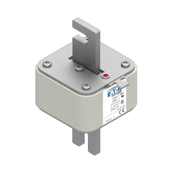 Fuse-link, high speed, 550 A, AC 690 V, DIN 3, 76 x 90 x 139 mm, aR, DIN, IEC, type T indicator image 14