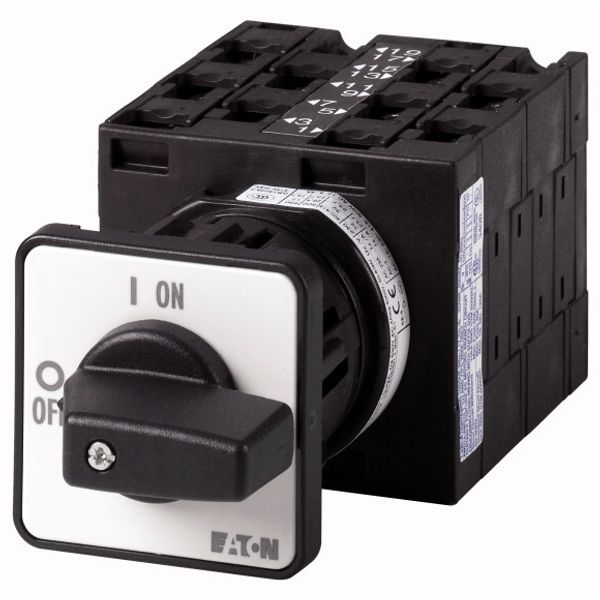 Step switches, T3, 32 A, centre mounting, 5 contact unit(s), Contacts: 9, 45 °, maintained, With 0 (Off) position, 0-3, Design number 8315 image 1