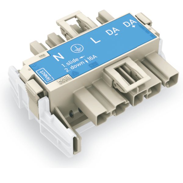 Linect® T-connector 5-pole Cod. I blue image 3