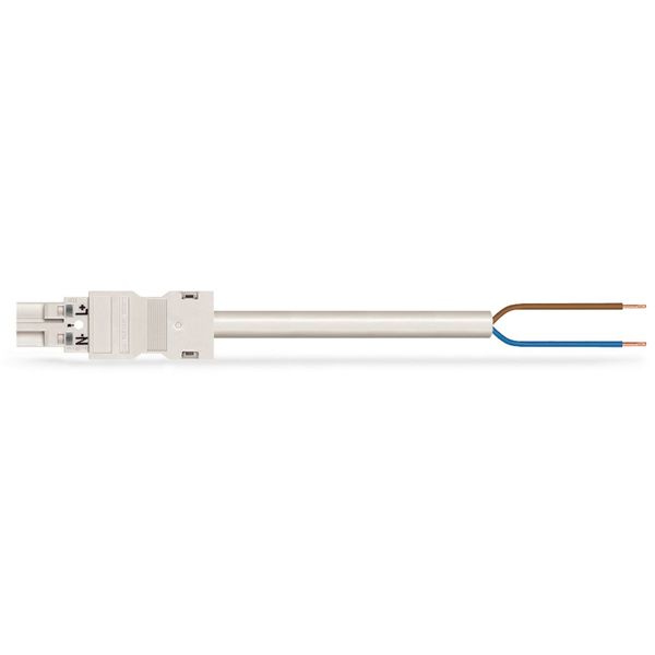 pre-assembled connecting cable Eca Socket/open-ended white image 3