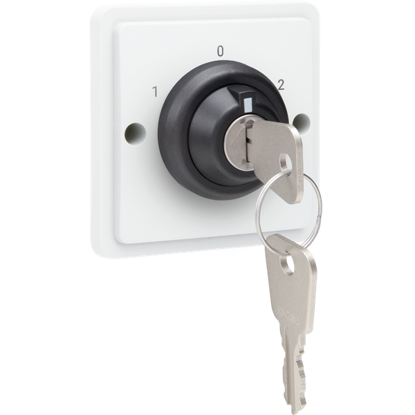 Splashproof key switch 16 A with screw terminals, white image 3