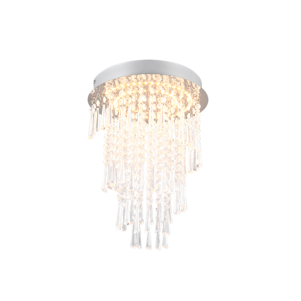 Pomp LED ceiling lamp 30 cm chrome/transparent image 1