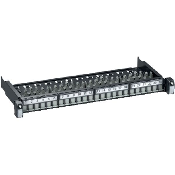 Actassi 19-C Patch Panel Sliding Evo 19" 1U 24pt S-One STP Cat6 image 2