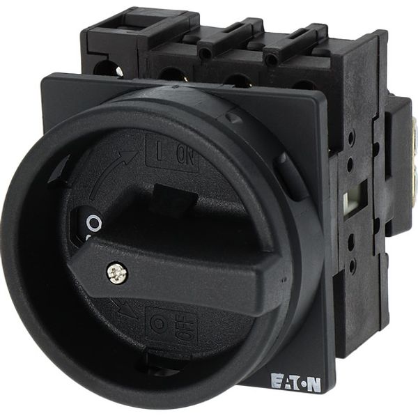 Main switch, P1, 25 A, flush mounting, 3 pole + N, STOP function, With black rotary handle and locking ring, Lockable in the 0 (Off) position image 6