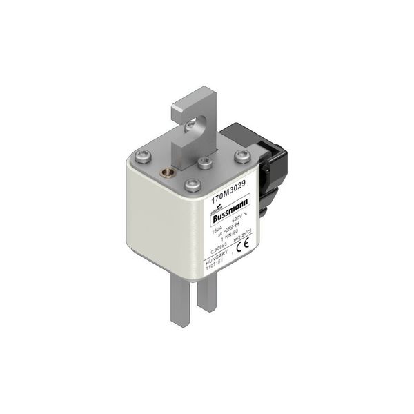 Fuse-link, high speed, 160 A, AC 690 V, compact size 1, 43 x 60 x 110 mm, aR, DIN, IEC, single indicator image 7