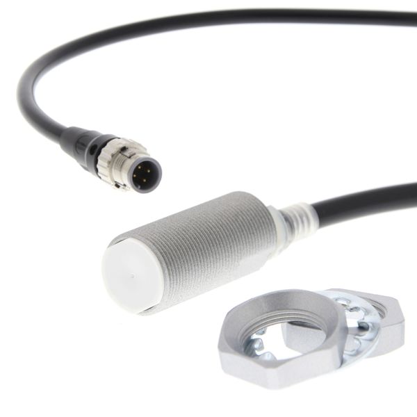 Proximity sensor, inductive, brass-nickel, Spatter-coating, M18, shiel image 3