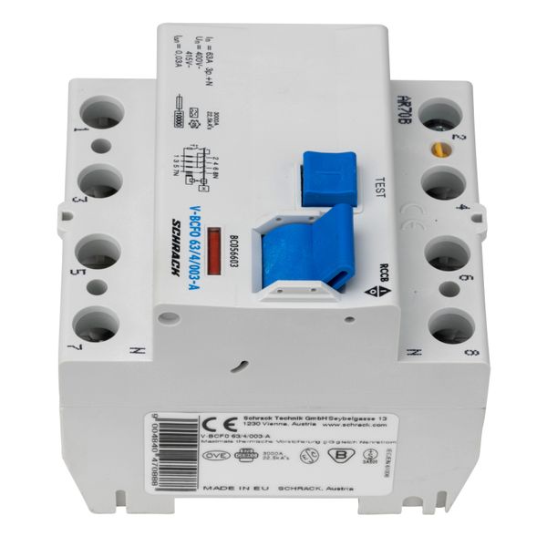 Residual current circuit breaker, 63A, 4-pole,30mA, type A,V image 4