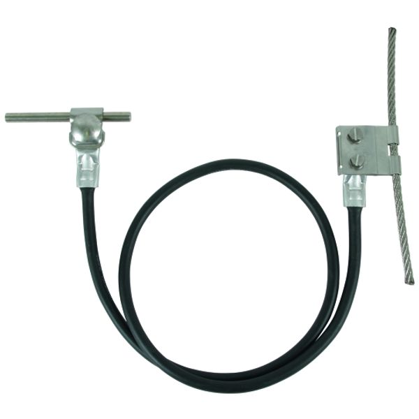 Conn. set f. safety rope systems 16mm² L 1000mm Cu, lug D 6mm StSt f.  image 1