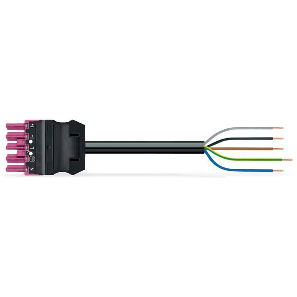 pre-assembled connecting cable;Eca;Socket/open-ended;blue image 2