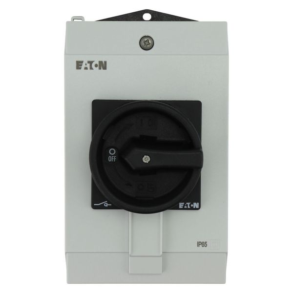 Main switch, P1, 40 A, surface mounting, 3 pole + N, STOP function, With black rotary handle and locking ring, Lockable in the 0 (Off) position image 6