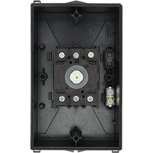 Main switch, P1, 32 A, surface mounting, 3 pole, Emergency switching off function, With red rotary handle and yellow locking ring, Lockable in the 0 ( image 5