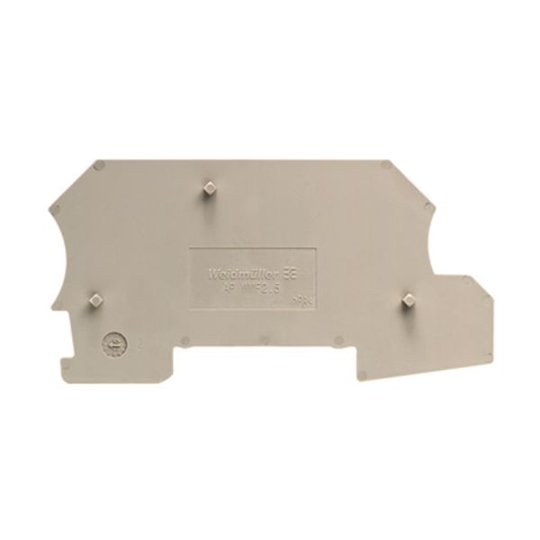 End plate (terminals), 62.75 mm x 1.5 mm, beige image 1