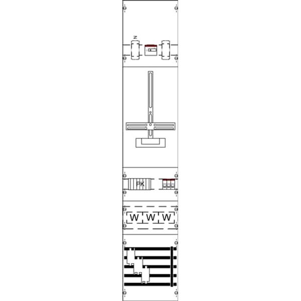 KA4306 Measurement and metering transformer board, Field width: 1, Rows: 0, 1350 mm x 250 mm x 160 mm, IP2XC image 5