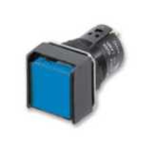 Indicator dia. 16 mm, square, blue, LED 24 VAC/VDC, IP40, solder termi image 2