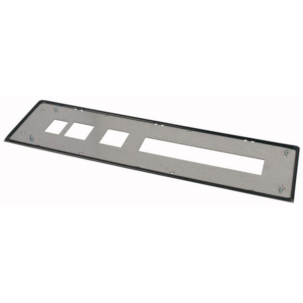 Front plate, steel, sealed, H=150mm, grey image 1