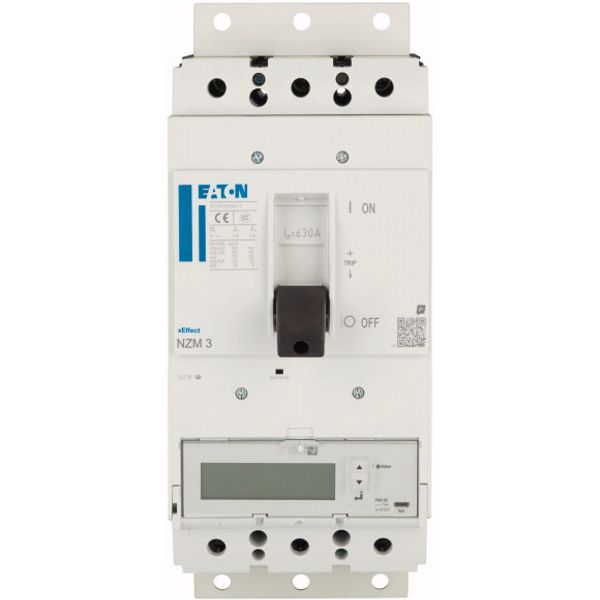 NZM3 PXR25 circuit breaker - integrated energy measurement class 1, 630A, 3p, plug-in technology image 3
